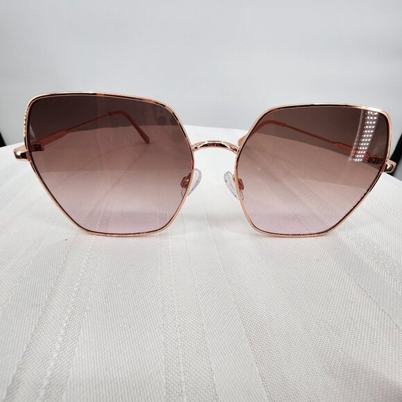 SIMPLY SOUTHERN Rose Gold Wire Square Frame Sunglasses Sunnies 9017 NWT - Picture 4 of 8